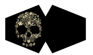 Masques Personnalisés en Tissu Adulte - Fleur et Crâne