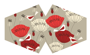 Masques Personnalisés en Tissu Adulte - Coquelicots D'Orient