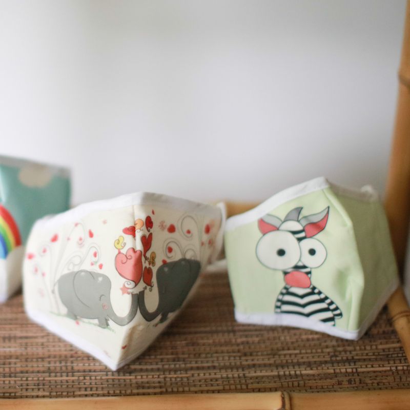 Masques Personnalisés en Tissu Adulte - Éléphants