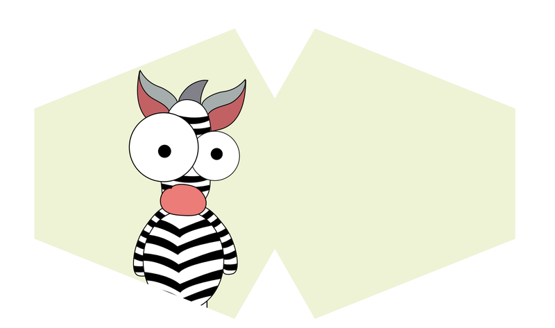 Masques Personnalisés en Tissu Enfant - Folie de Zèbre