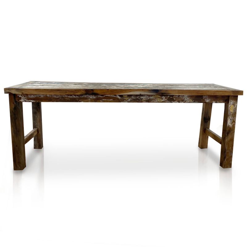 Présentoir / Table en bois de teck recyclé 1,8 m