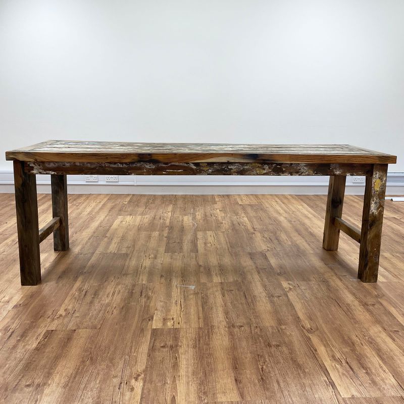 Présentoir / Table en bois de teck recyclé 1,8 m