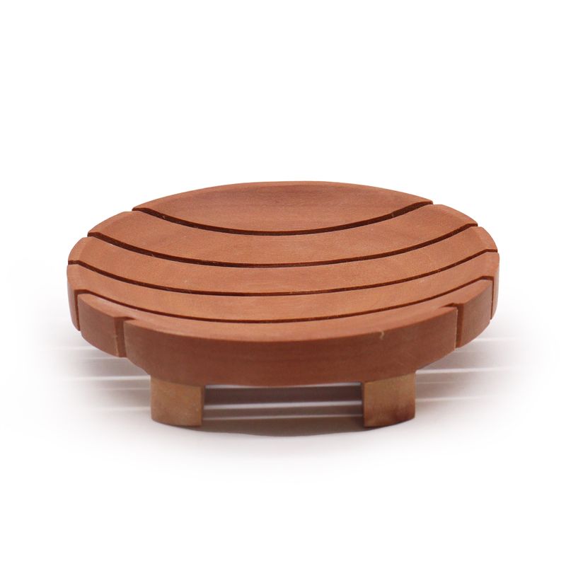 Porte-Savon Acajou Classique - Rond