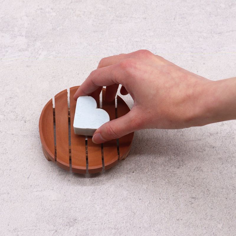 Porte-Savon Acajou Classique - Rond