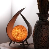 Lampe Naturelle en Noix de Coco - Enveloppe Naturelle