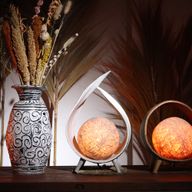 Lampe Naturelle en Noix de Coco - Enveloppe Blanchie