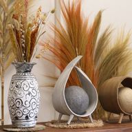 Lampe Naturelle en Noix de Coco - Enveloppe Blanchie