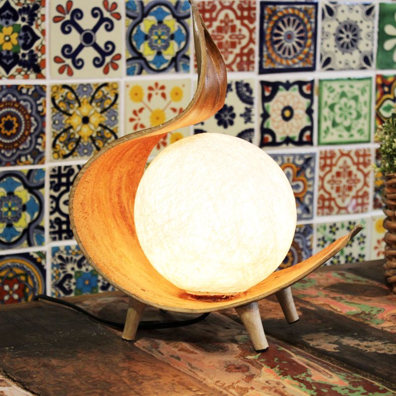 Lampe Naturelle en Noix de Coco - Torsion Chocolat