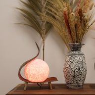 Lampe Naturelle en Noix de Coco - Torsion Chocolat