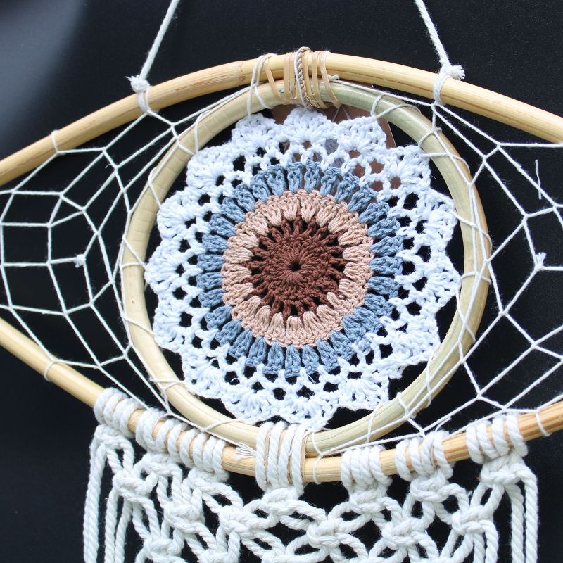 Attrape-Rêve Protection - Moyen Œil Macramé Marron