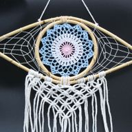 Attrape-Rêve Protection - Moyen Œil Macramé Rose