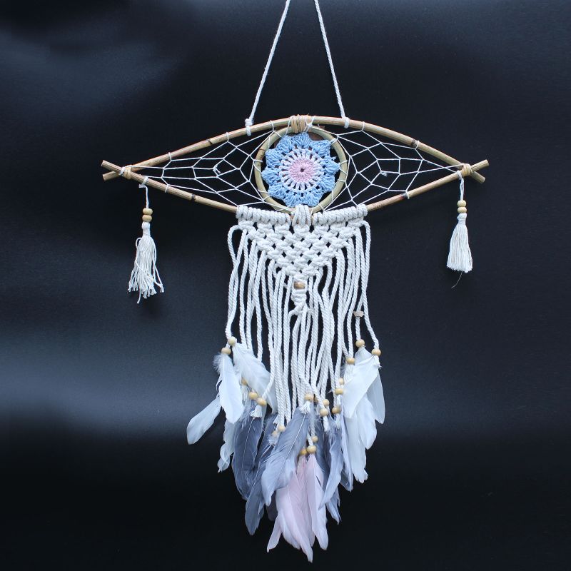 Attrapes-Rêve Protection - Petit Œil Macramé Marron