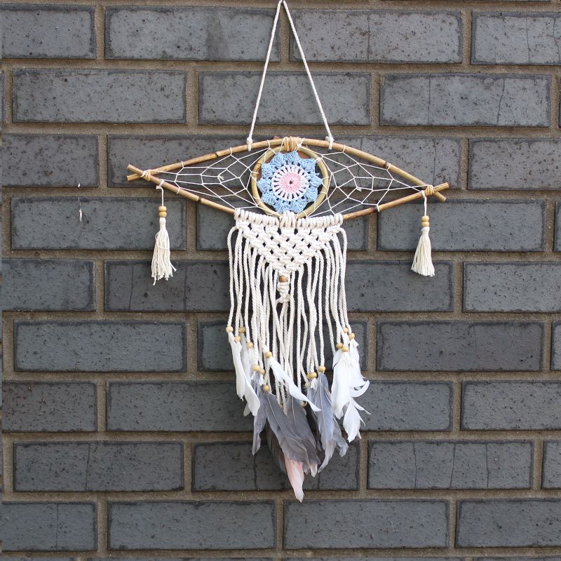 Attrapes-Rêve Protection - Petit Œil Macramé Marron