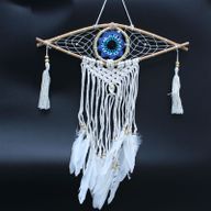 Attrapes-Rêve Protection - Petit Œil Macramé Marron