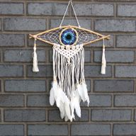 Attrapes-Rêve Protection - Petit Œil Macramé Marron