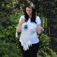 Attrapes-Rêve Protection - Petit Œil Macramé Marron