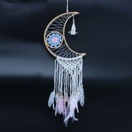 Attrapes-Rêve Protection - Petite Lune Macramé Pastel
