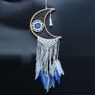 Attrapes-Rêve Protection - Petite Lune Macramé Pastel