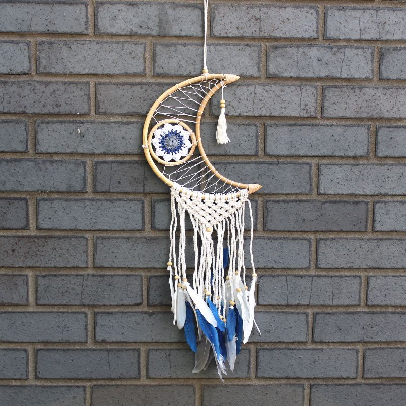 Attrapes-Rêve Protection - Petite Lune Macramé Pastel