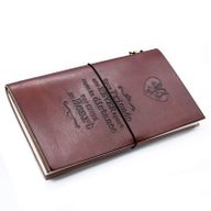 Carnet en Cuir - Vrais amis - Marron