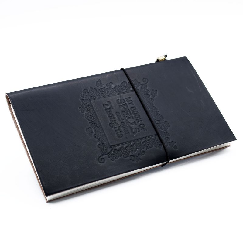 Carnet en Cuir - Mon livres d'incantations - Noir