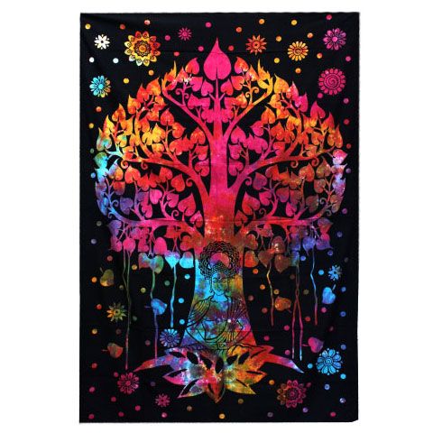 Dessus Lit/Tenture Double - Arbre Bodhi