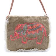 Sac à Franges Brodé - Elephant