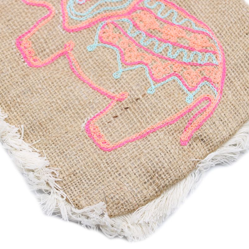 Sac à Franges Brodé - Elephant