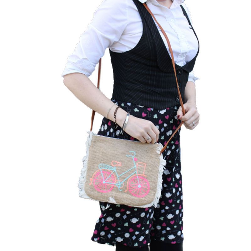 Sac à Franges Brodé - Vélo