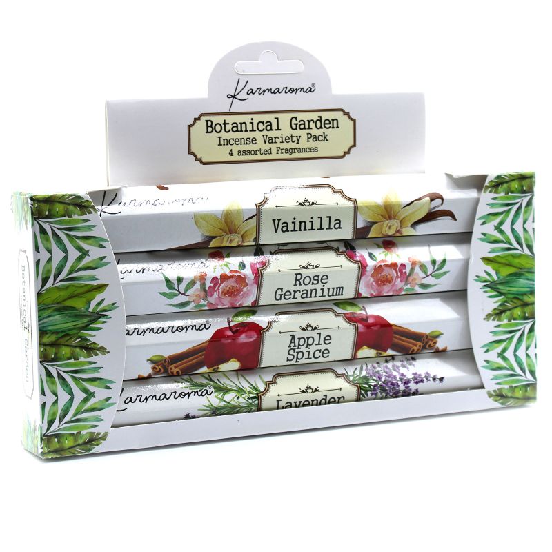 Coffret cadeau d'encens du jardin botanique - 4 parfums assortis