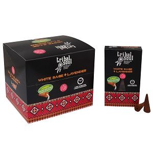 Cones pour Fontaines à Encens Âme Tribale - Sauge Blanche + Lavande