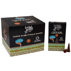 Cones pour Fontaines à Encens Âme Tribale - Sauge Blanche + Palo Santo