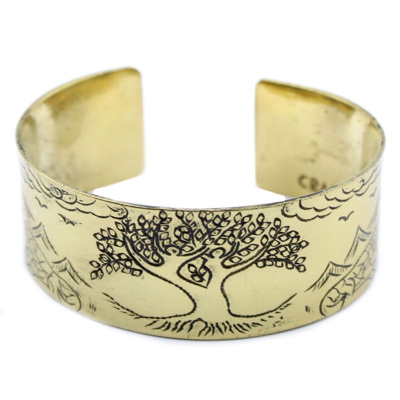 Bracelet Tibétain en Laiton - Arbre de Vie