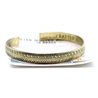 Bracelet Tibétain en Laiton - Feuille Fine Tribal