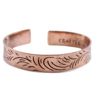 Bracelet Tibétain en cuivre - Vagues tribal large