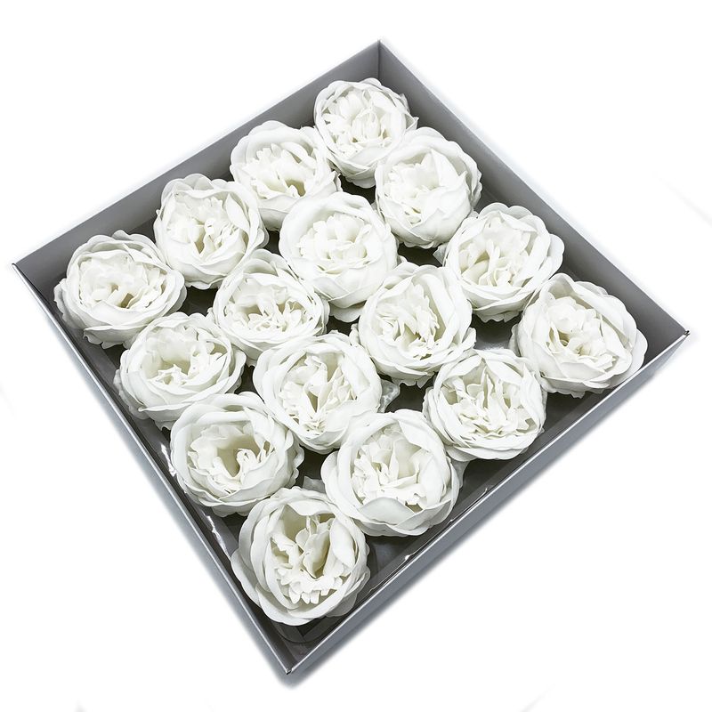 Fleurs de Savon pour Bouquet - Pivoine Large - Blanche