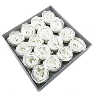 Fleurs de Savon pour Bouquet - Pivoine Large - Blanche