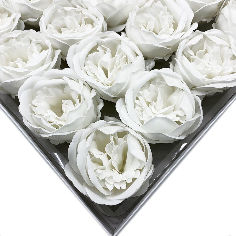 Fleurs de Savon pour Bouquet - Pivoine Large - Blanche