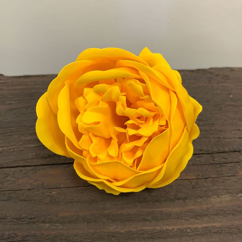 Fleurs de Savon pour Bouquet - Pivoine Large - Jaune