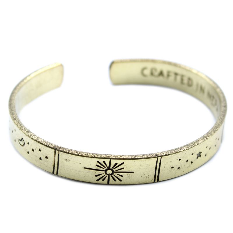 Bracelet Inspiration - Soleil, Galaxie, Étoiles, Terre, Laiton