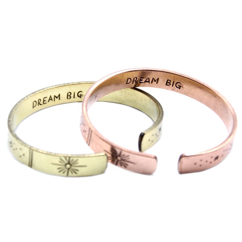 Bracelet Inspiration - Soleil, Galaxie, Étoiles, Terre, Cuivre