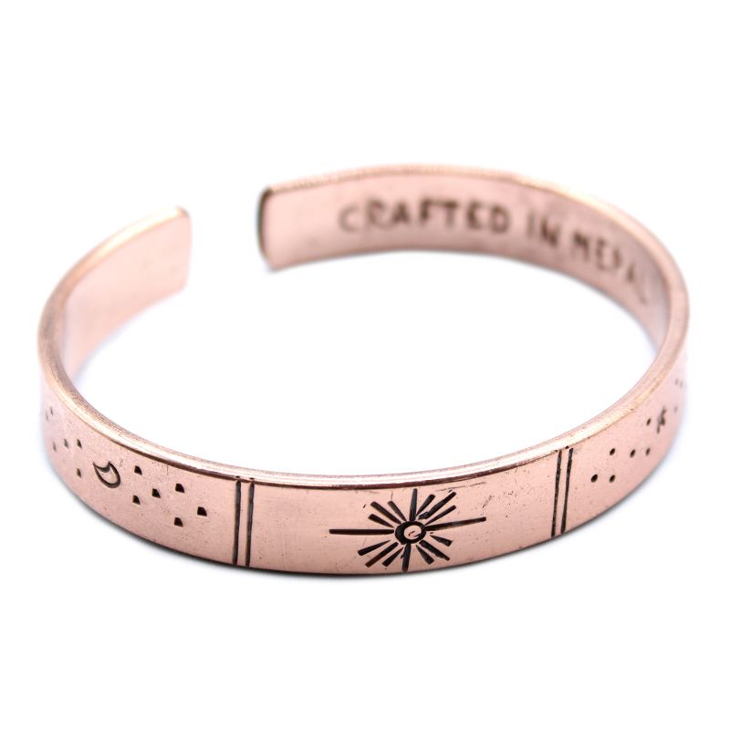 Bracelet Inspiration - Soleil, Galaxie, Étoiles, Terre, Cuivre