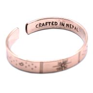 Bracelet Inspiration - Soleil, Galaxie, Étoiles, Terre, Cuivre