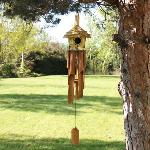 Mangeoire pour oiseaux - Rond avec carillons 45x17cm