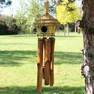 Mangeoire pour oiseaux - Rond avec carillons 45x17cm