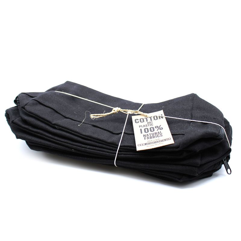 Trousse de Toilette Cotton Noir 10 oz - Classic Square