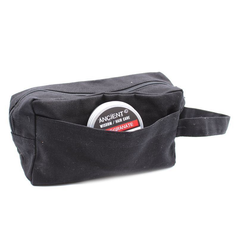 Trousse de Toilette Cotton Noir 10 oz - Classic Square