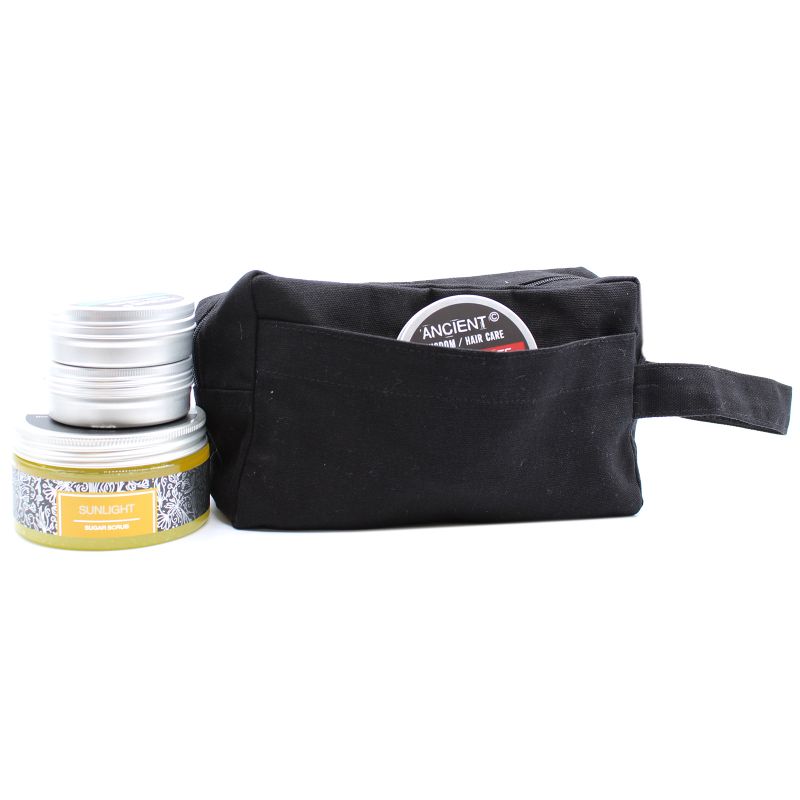 Trousse de Toilette Cotton Noir 10 oz - Classic Square