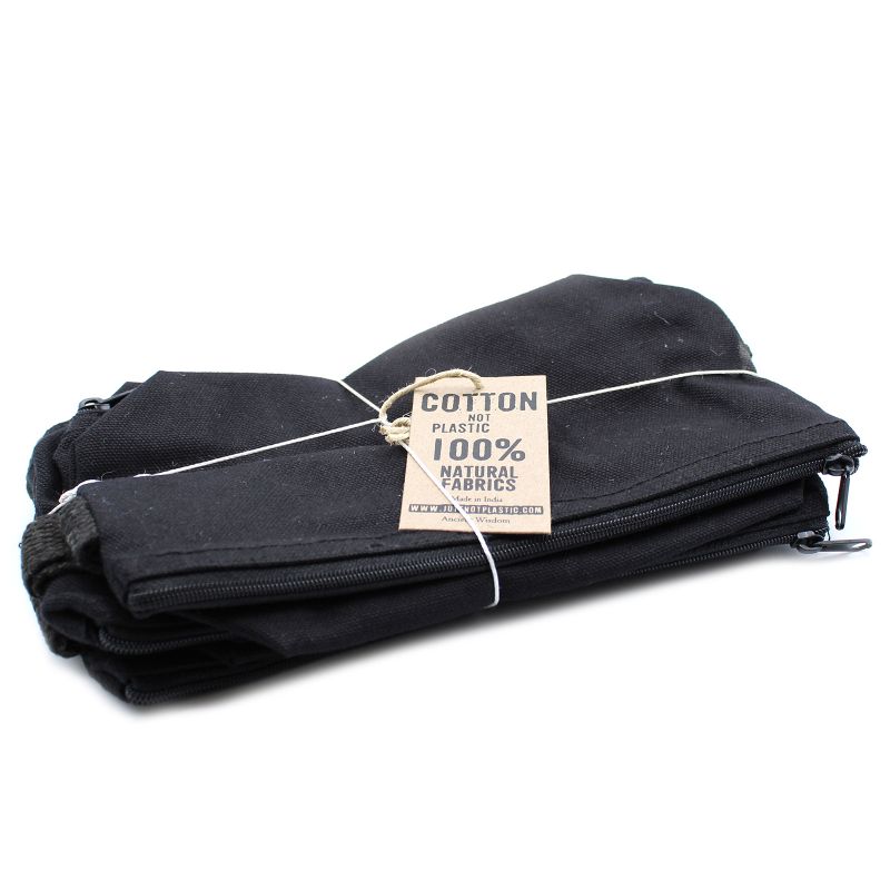 Trousse de Toilette Cotton Noir 10 oz - Hand Holder