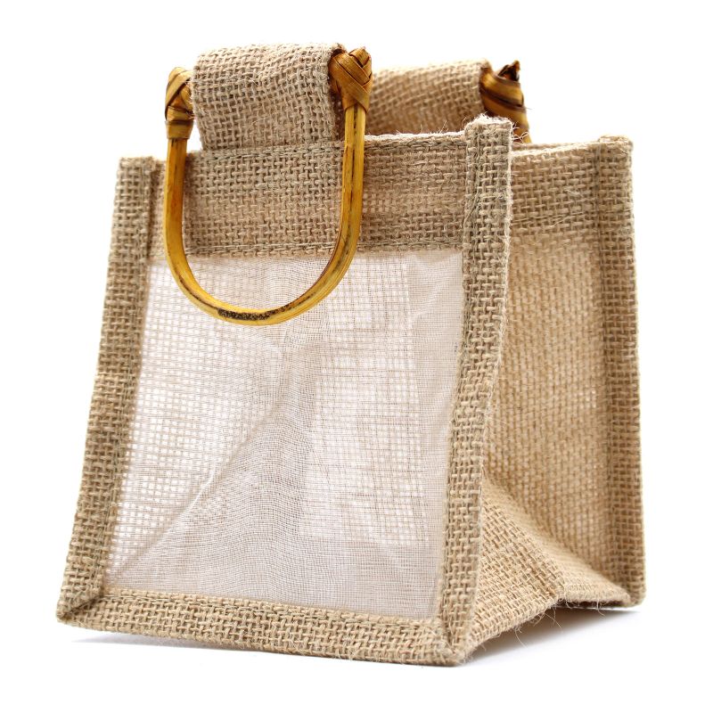 Paniers en Jute et Coton - 1 Fenêtre - Naturel